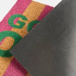 OHS Stripes Coir Doormat Hello Goodbye Slogan Non Slip Door Rug - Size: 40 x 60 cm - thumbnail 6