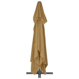 Berkfield Home Outdoor Umbrella with Portable Base Taupe in Beige - thumbnail 5
