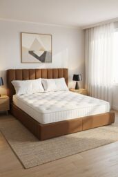 Living and Home Ergonomic Quilted Pocket Spring Mattress for Pressure Relief in White - Size: Double - thumbnail 3