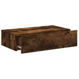 Berkfield Home TV Cabinet with LED Lights Smoked Oak 60x35x15.5 cm in Brown - thumbnail 7