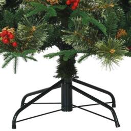 Berkfield Home Artificial Hinged Christmas Tree Green 180 cm PE & PVC - thumbnail 8