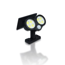 mysmartbuy Solar Powered Twin LED PIR Motion Sensor Security Lamp - 300 Lumen Wall or Floor Mounted Outdoor Light with 7m Detection Range in Black - thumbnail 3