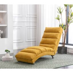 Direct Wicker Fabric Chaise Lounge Sofa with Gentle Vibration Feature & Pocket in Yellow - Size: 1 Pack - thumbnail 1