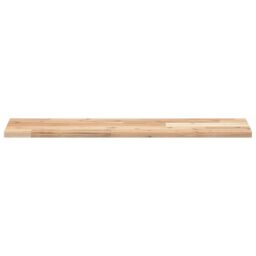 Berkfield Home Floating Shelves 4 pcs 80x20x2 cm Untreated Solid Wood Acacia in Brown - Size: 80 x 20 x 2 cm - thumbnail 4