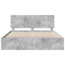 Berkfield Home Bed Frame with Headboard Concerte 180 x 200 cm Solid Pine Wood in Grey - thumbnail 7