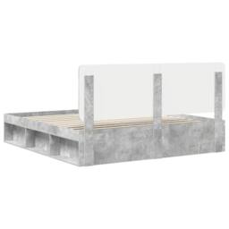 Berkfield Home Bed Frame with Headboard Concerte 180 x 200 cm Solid Pine Wood in Grey - thumbnail 9
