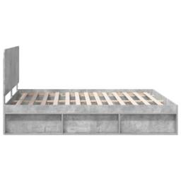Berkfield Home Bed Frame with Headboard Concerte 180 x 200 cm Solid Pine Wood in Grey - thumbnail 8