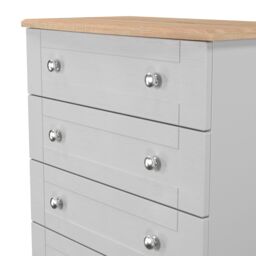 Ready Assembled 2 U Cumbria 5 Drawer Chest (Ready Assembled) in Mid Grey - Size: Large - thumbnail 5