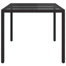 Berkfield Home Modern Garden Dining Table Black 150x90x75 cm Poly Rattan - Size: 150 x 90 x 75 cm - thumbnail 4