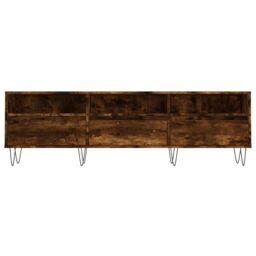 Berkfield Home TV Cabinet Smoked Oak 150x30x44.5 cm Engineered Wood in Brown - thumbnail 5