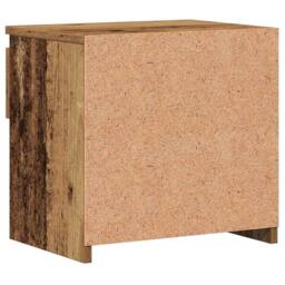 Berkfield Home Elegant Bedside Cabinet Old Wood 40x30x39 cm Engineered Wood in Brown - Size: 40 x 30 x 39 cm - thumbnail 6