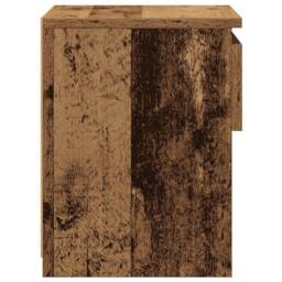 Berkfield Home Elegant Bedside Cabinet Old Wood 40x30x39 cm Engineered Wood in Brown - Size: 40 x 30 x 39 cm - thumbnail 5