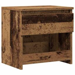 Berkfield Home Elegant Bedside Cabinet Old Wood 40x30x39 cm Engineered Wood in Brown - Size: 40 x 30 x 39 cm - thumbnail 3