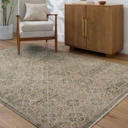 Livabliss Galey Alix Myrtle Avenue II Vintage Brown Green Grey Traditional Boho Fringe Living Rug - Size: 160 cm x 230 cm - thumbnail 5