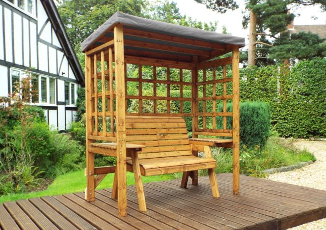 Charles Taylor Trading Wentworth Two Seater Arbour Grey in Brown - image 1