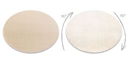 RugsX Round Seduction Rug in Yellow - Size: 150 cm diameter - thumbnail 4
