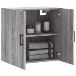 Berkfield Home Wall Cabinet Grey Sonoma 60x31x60 cm Engineered Wood - Size: 60 x 31 x 60 cm - thumbnail 4