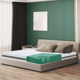 The White Stone Mattress with Antibacterial Waterfoam, 16 cm Height - 75 x 200 cm in White - Size: Small Single - thumbnail 6