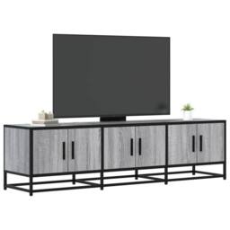Berkfield Home TV Cabinet Grey Sonoma 150x35x41 cm Engineered Wood & Metal - Size: 150 x 35 x 41 cm - thumbnail 2