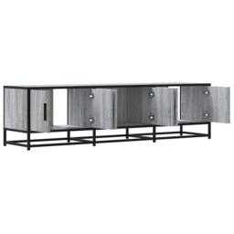 Berkfield Home TV Cabinet Grey Sonoma 150x35x41 cm Engineered Wood & Metal - Size: 150 x 35 x 41 cm - thumbnail 7