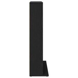 Berkfield Home CD Cabinet Black Oak 100x23x89.5 cm Engineered Wood - thumbnail 6