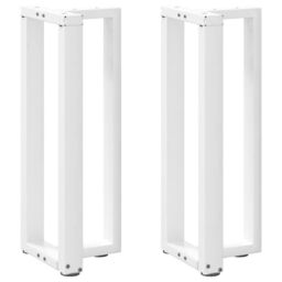 Berkfield Home Console Table Legs T-Shaped¬†2 pcs White 38x25x(72-73) cm Steel - thumbnail 1