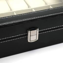 VOGREX 12 Grids Watch Display Case Watch Box Collection Storage Holder Box in Black - thumbnail 5