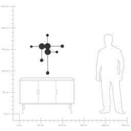 Wyld and Coco Six-Point LED Wall Lamp - Matte Black Powder-Coated Iron - thumbnail 7