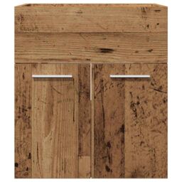Berkfield Home Bathroom Sink Cabinet Old Wood 41x38.5x46 cm Engineered Wood in Brown - thumbnail 4