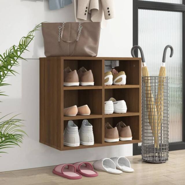Berkfield Home Shoe Cabinet Brown Oak 52.5x30x50 cm - image 1