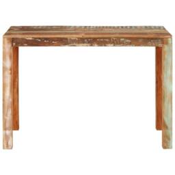 Berkfield Home Green Dining Table 110x55x76 cm Solid Wood Reclaimed - Size: 110 x 55 x 76 cm - thumbnail 3