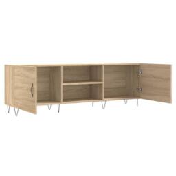 Berkfield Home TV Cabinet Sonoma Oak 150x30x50 cm Engineered Wood in Brown - Size: 150 x 30 x 50 cm - thumbnail 6