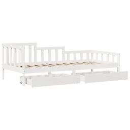Berkfield Home Daybed with Drawers without Mattress 90x190 cm Single Solid Wood in Brown - thumbnail 5