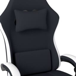 Levede Office Desk Chair Fabric Gaming Recliner Adjustable Height Swivel in Black - thumbnail 7