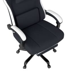 Levede Office Desk Chair Fabric Gaming Recliner Adjustable Height Swivel in Black - thumbnail 6