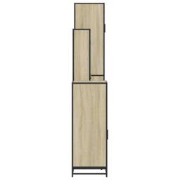 Berkfield Home 4¬†Piece Bathroom Furniture Set¬†Sonoma Oak Engineered Wood in Light Brown - thumbnail 7