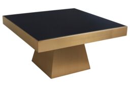 Orsina Modern Design Square Gold Finish Coffee Table, Stunning Modern Coffee Table, Functional Decorative Table - thumbnail 1
