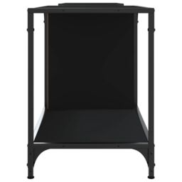 Berkfield Home TV Cabinet Black 203x37x50 cm Engineered Wood - Size: 203 x 37 x 50 cm - thumbnail 5