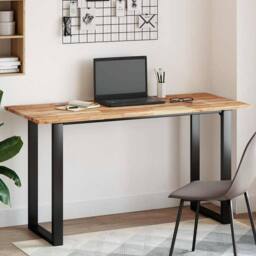 Berkfield Home Table Top Rectangular 120x60x2 cm Solid Wood Acacia in Brown - Size: 120 x 60 x 2 cm - thumbnail 2