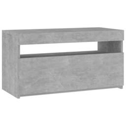 Berkfield Home TV Cabinet with LED Lights Concrete Grey 75x35x40 cm - Size: 75 x 35 x 40 cm - thumbnail 1