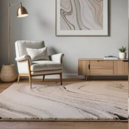 The Rug Shop UK Modern Abstract Polypropylene Easy To Beige Clean Area Rug - Size: 200 cm x 290 cm - thumbnail 2