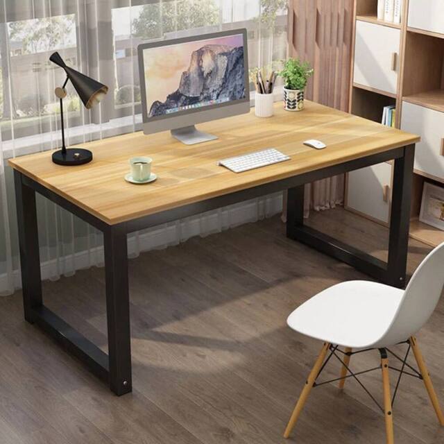 ERGOVEXA Computer Desk Writing Table Workstation Laptop Table Study Desk in Brown - image 1