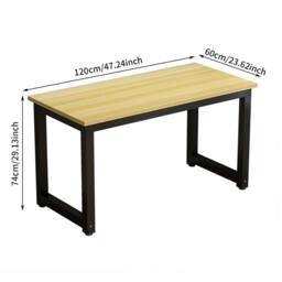 ERGOVEXA Computer Desk Writing Table Workstation Laptop Table Study Desk in Brown - thumbnail 2