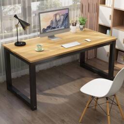 ERGOVEXA Computer Desk Writing Table Workstation Laptop Table Study Desk in Brown - thumbnail 1
