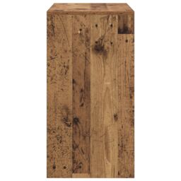 Berkfield Home Rustic Writing Desk Old Wood Particle Board Small Storage in Brown - thumbnail 4