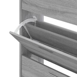 Berkfield Home Shoe Cabinet Grey Sonoma 63x24x103 cm Engineered Wood - Size: 63 x 24 x 103 cm - thumbnail 6