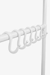 Garden Sanctuary Portable Metal Closet Bedroom Cabinet in White - thumbnail 6