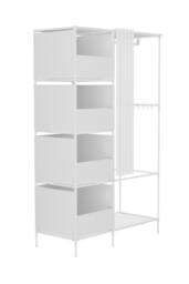 Garden Sanctuary Portable Metal Closet Bedroom Cabinet in White - thumbnail 2