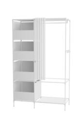 Garden Sanctuary Portable Metal Closet Bedroom Cabinet in White - thumbnail 1