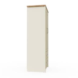 Timber Art Design Lisbon 2 Door 2 Drawer Wardrobe in Cream - thumbnail 6